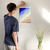 Enhanced Matte Paper Poster With Hanger 015. White Frame 12in x 18in (30.48cm x 45.72cm), Front View. Picture shows drawing of a beach as if looking from the sky. The top left corner shows dark blue and a whale swimming, with two lighters shades of blue blending into five shades or brown moving toward the lower right corner. Great Gift for Family, Friends, Coworkers, Self, and Others.