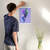 Enhanced Matte Paper Poster With Hanger 019. White Frame 12in x 18in (30.48cm x 45.72cm), Front View. Picture shows boho design art drawing of peacock style birds with colorful abstract feathers earrings. Great Gift for Family, Friends, Coworkers, Self, and Others.