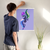 Enhanced Matte Paper Poster With Hanger 019. White Frame 18in x 24in (45.72cm x 60.96cm), Front View. Picture shows boho design art drawing of peacock style birds with colorful abstract feathers earrings. Great Gift for Family, Friends, Coworkers, Self, and Others.
