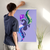 Enhanced Matte Paper Poster With Hanger 019. White Frame 24in x 36in (60.96cm x 91.44cm), Front View. Picture shows boho design art drawing of peacock style birds with colorful abstract feathers earrings. Great Gift for Family, Friends, Coworkers, Self, and Others.