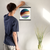 Enhanced Matte Paper Poster With Hanger 020. Black Frame, 11in x 14in (27.94cm x 35.56cm), Front View. Picture shows boho design art drawing of circles, mountains, waves, scenery. Great Gift for Family, Friends, Coworkers, Self, and Others.