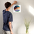 Enhanced Matte Paper Poster With Hanger 020. White Frame 12in x 12in (30.48cm x 30.48cm), Front View. Picture shows boho design art drawing of circles, mountains, waves, scenery. Great Gift for Family, Friends, Coworkers, Self, and Others.