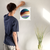 Enhanced Matte Paper Poster With Hanger 020. White Frame 11in x 14in (27.94cm x 35.56cm), Front View. Picture shows boho design art drawing of circles, mountains, waves, scenery. Great Gift for Family, Friends, Coworkers, Self, and Others.