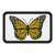 EMBROIDERED-PATCH-RECTANGLE-YELLOW-BLACK-BUTTERFLY