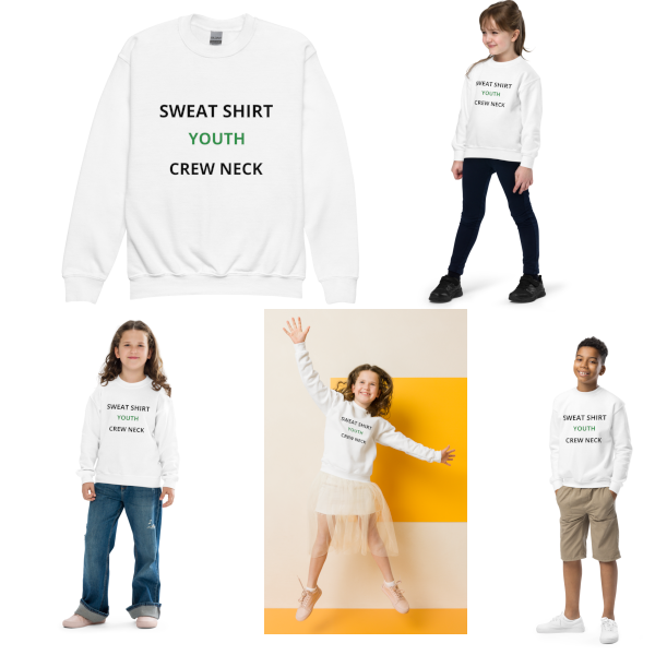 View Kids and Youth Sweatshirt Options