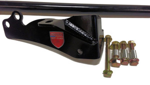 Old version shown, new version uses one larger 9/16" bolt on the crossmember instead of two 1/2" bolts Old version shown, new version uses one larger 9/16" bolt on the crossmember instead of two 1/2" bolts