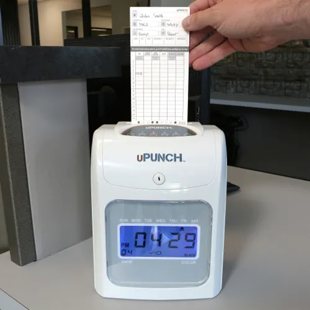 time card clock machine