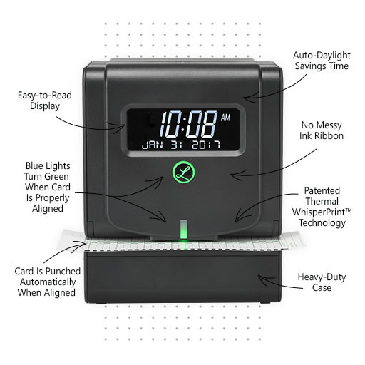 Lathem 2100HD Thermal Print Time Clock - 1-800-TIMECLOCKS