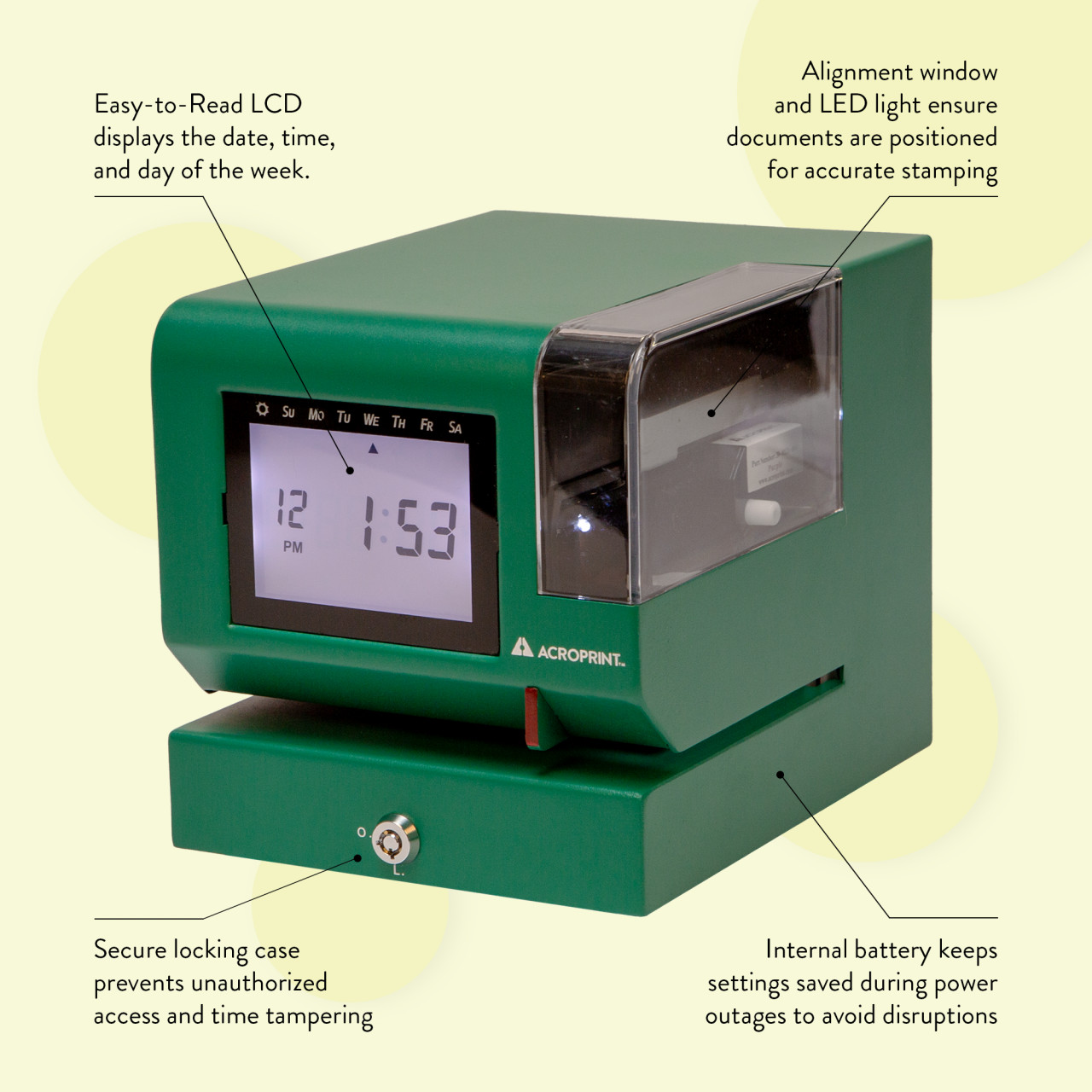 Acroprint 150 Mechanical Time Clock | 1-800-TimeClocks
