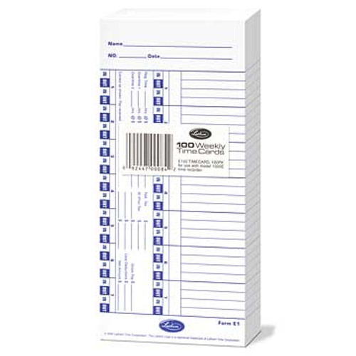 Lathem Time Cards - Monthly Time Clock Cards for Lathem 6000e