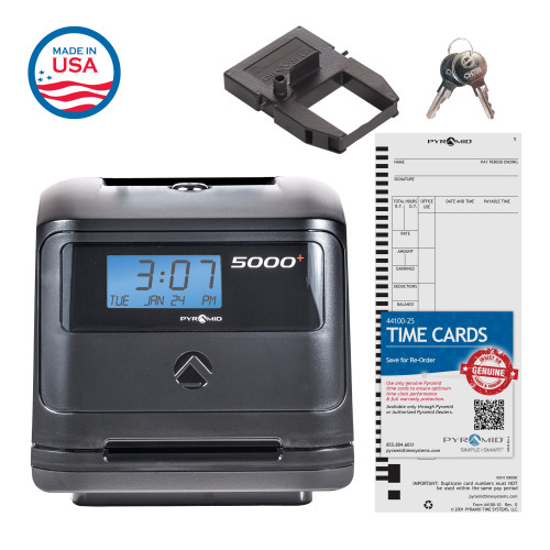 Pyramid 5000 Auto Totaling Time Clock