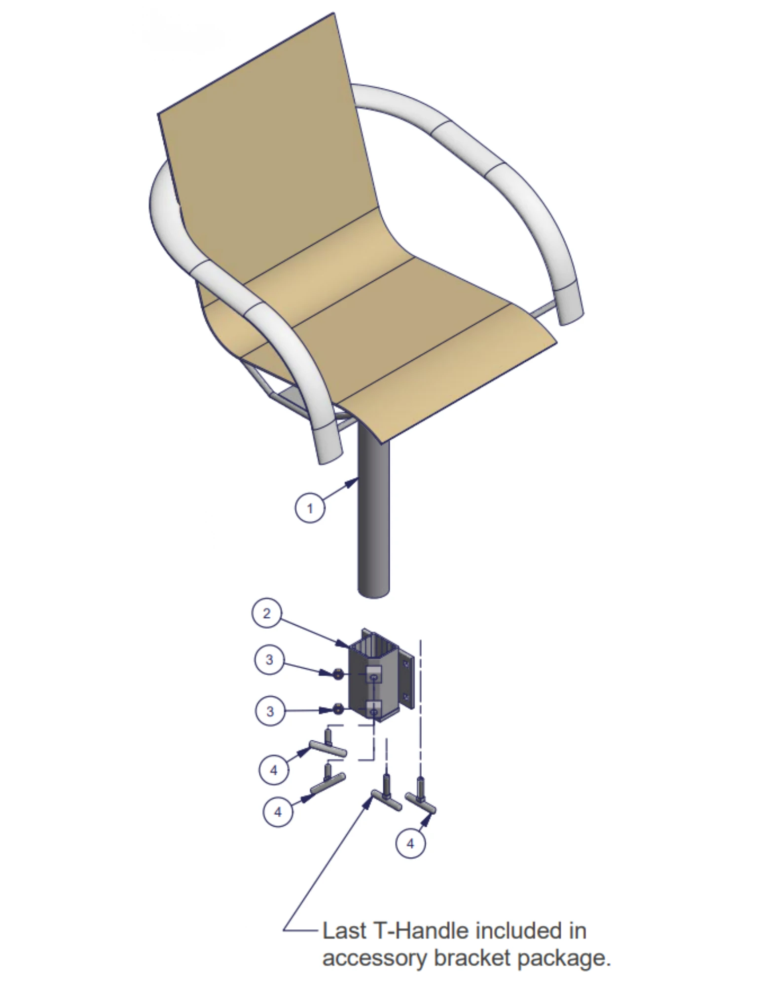 Homecrest Standard Dock Furniture Set replacement-parts diagram