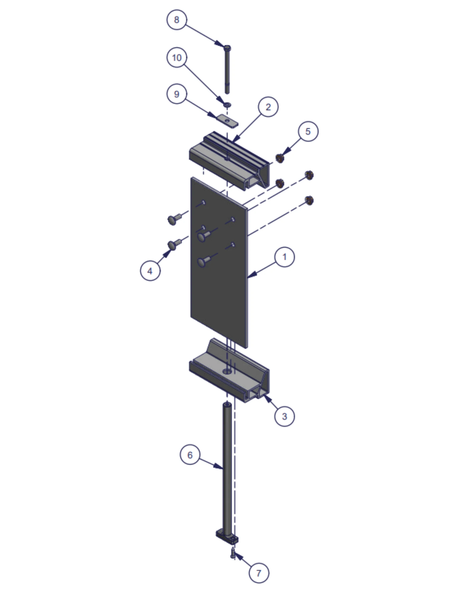 PolyDock Accessory Connection Bracket replacement-parts diagram