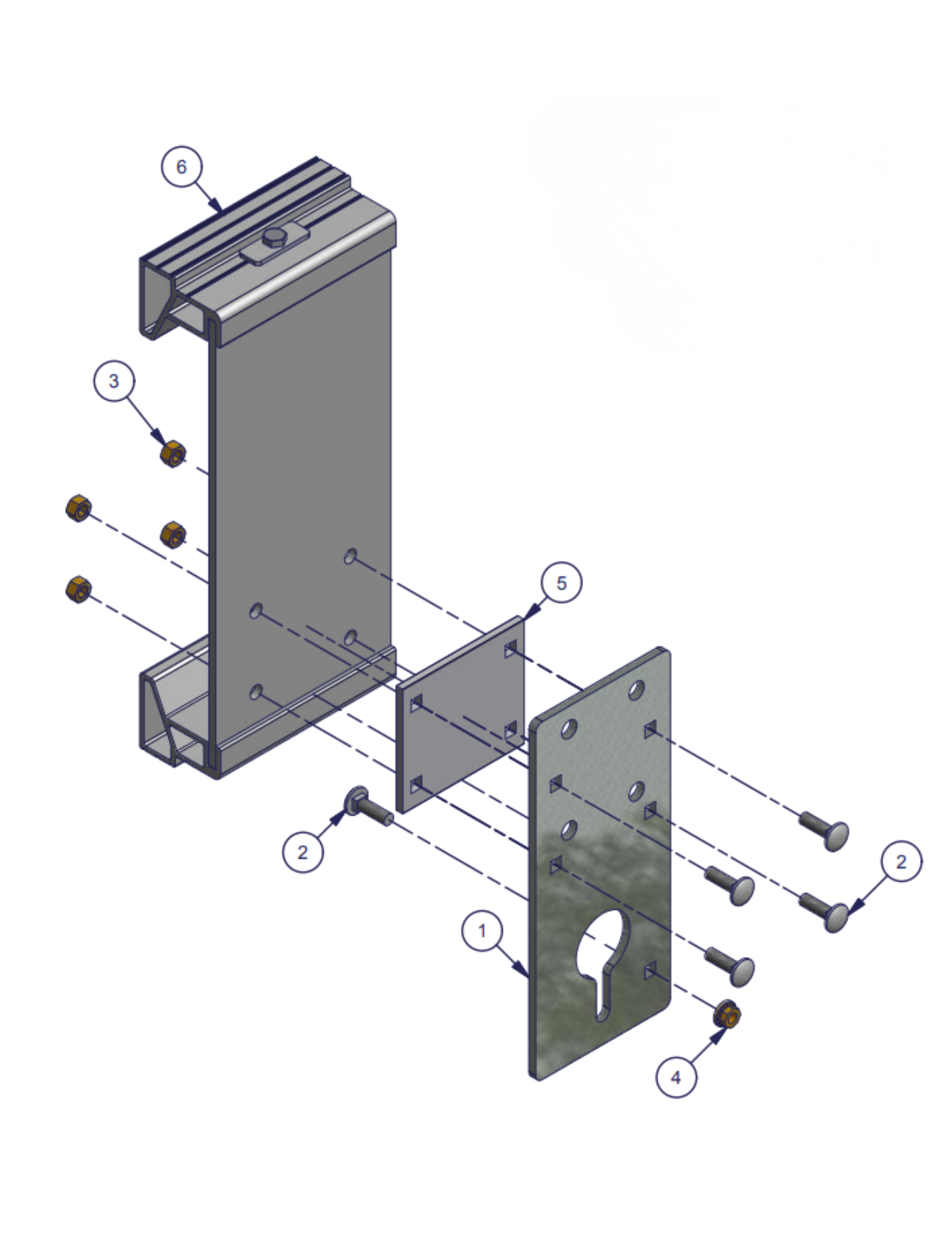 PolyDock Chain Anchor Plate replacement-parts diagram