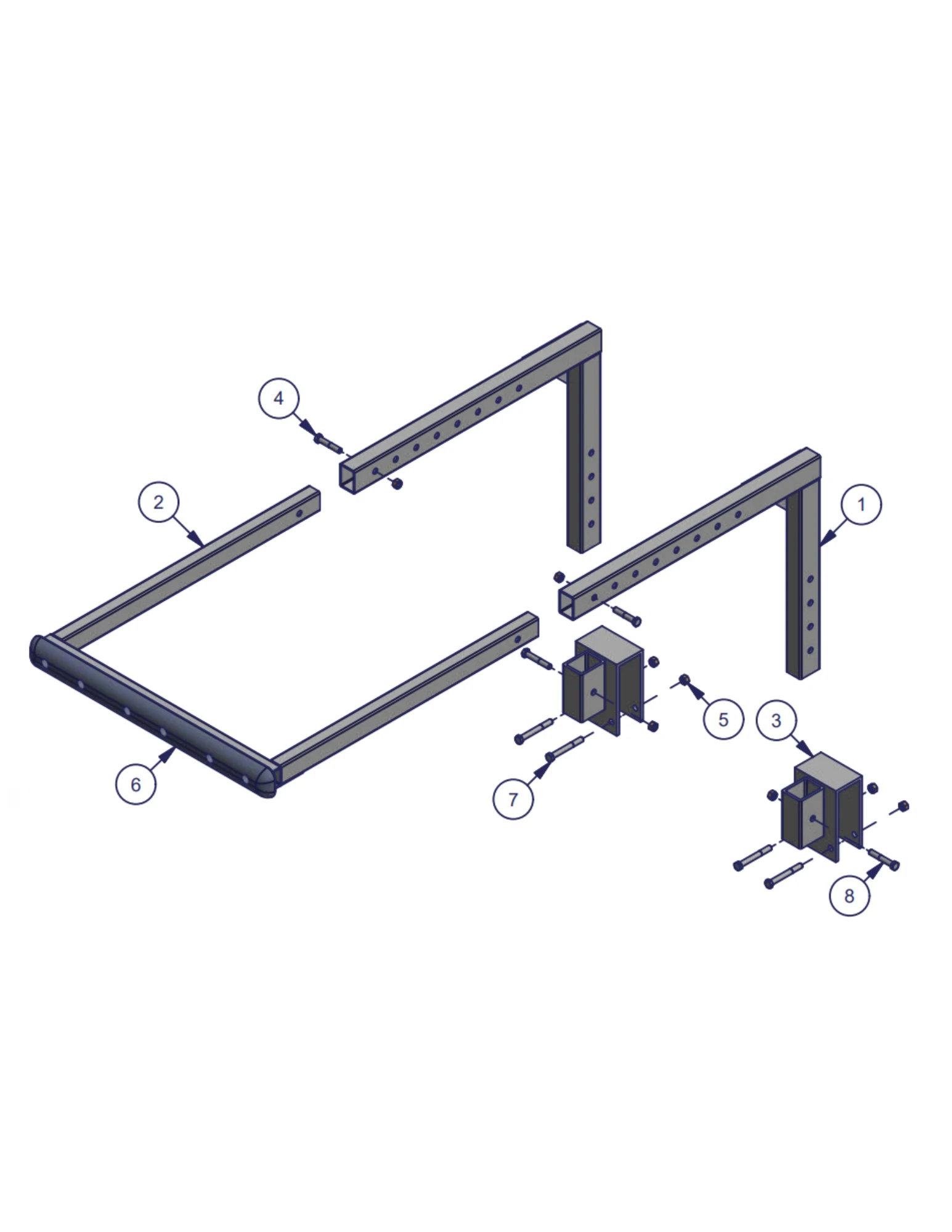 Pontoon Adjustable Motor Stop replacement-parts diagram