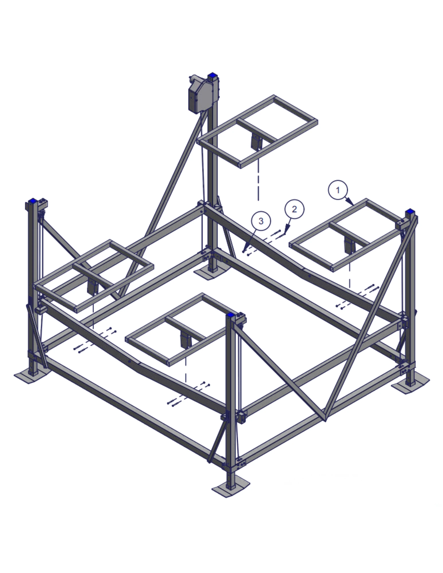 Pontoon Racks replacement-parts diagram