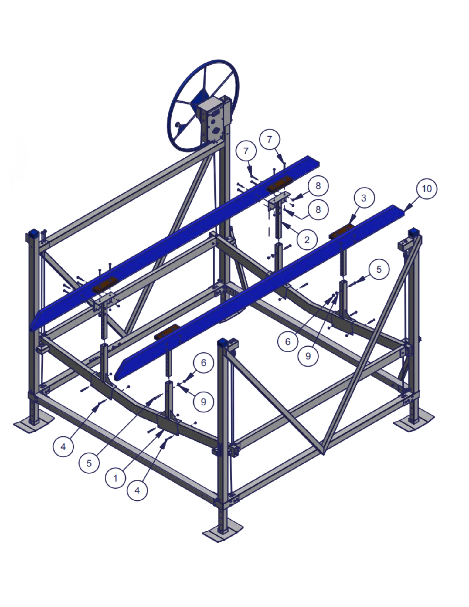 Pontoon Rail Kit replacement-parts diagram