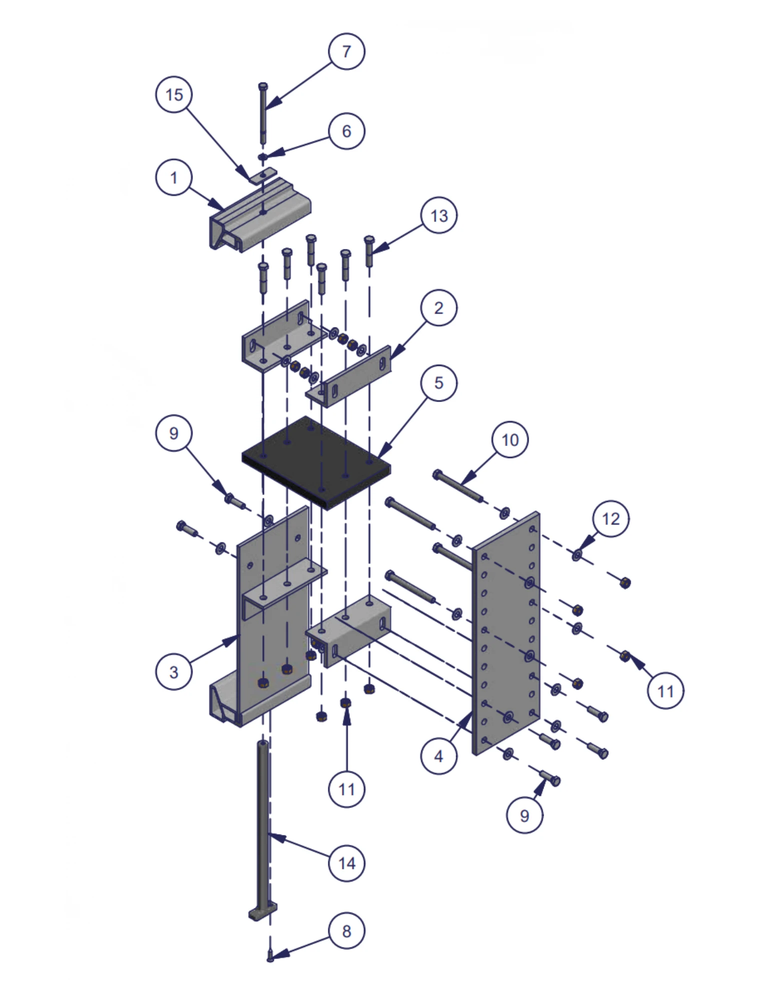 ShorePort Flexi-Hinge Assembly replacement-parts diagram