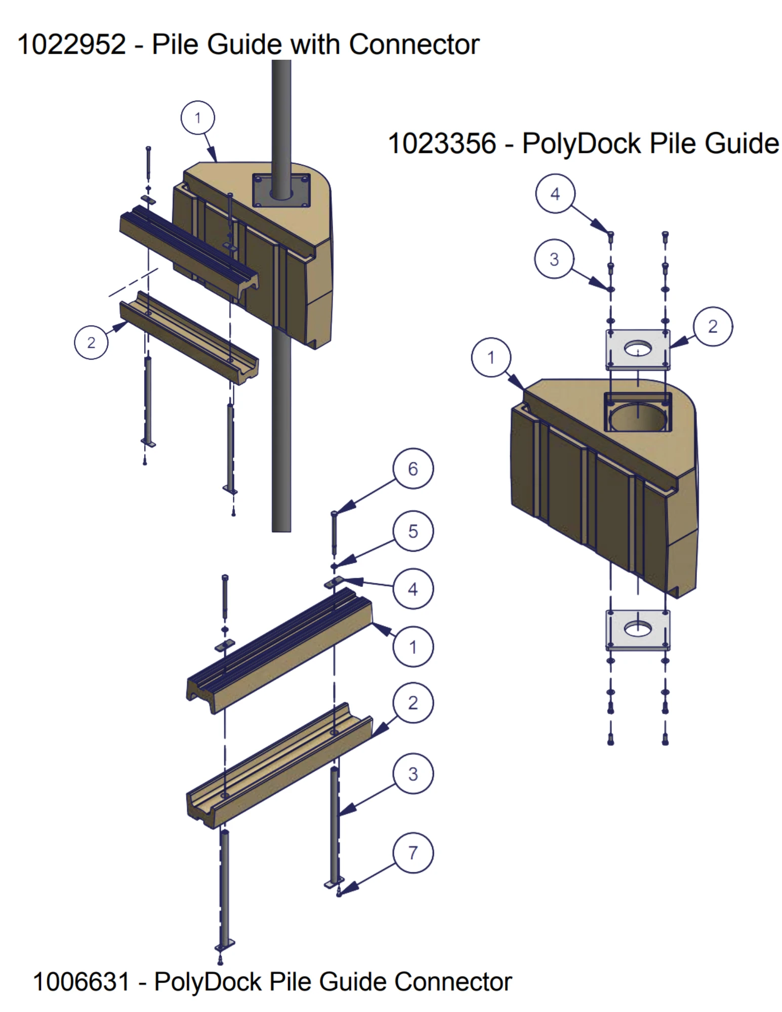 ShorePort Pipe Bracket Large replacement-parts diagrams