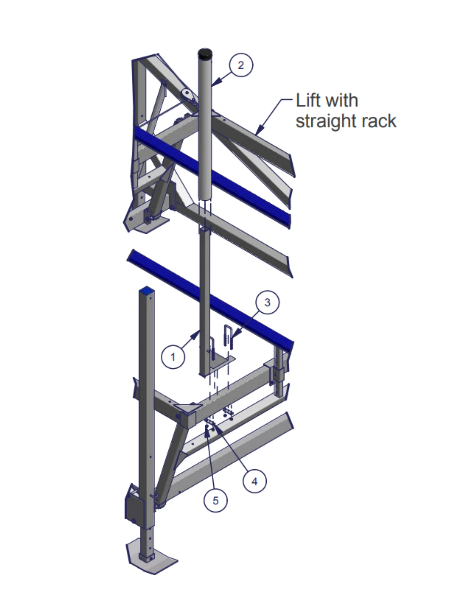 Single Vertical PVC Guide-On replacement-parts diagram