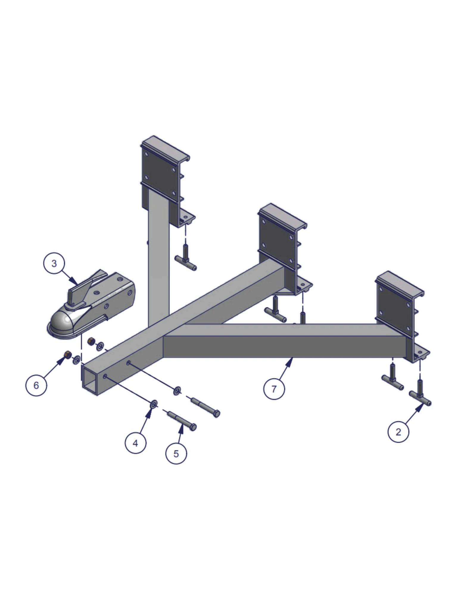 Tow Hitch replacement-parts diagram