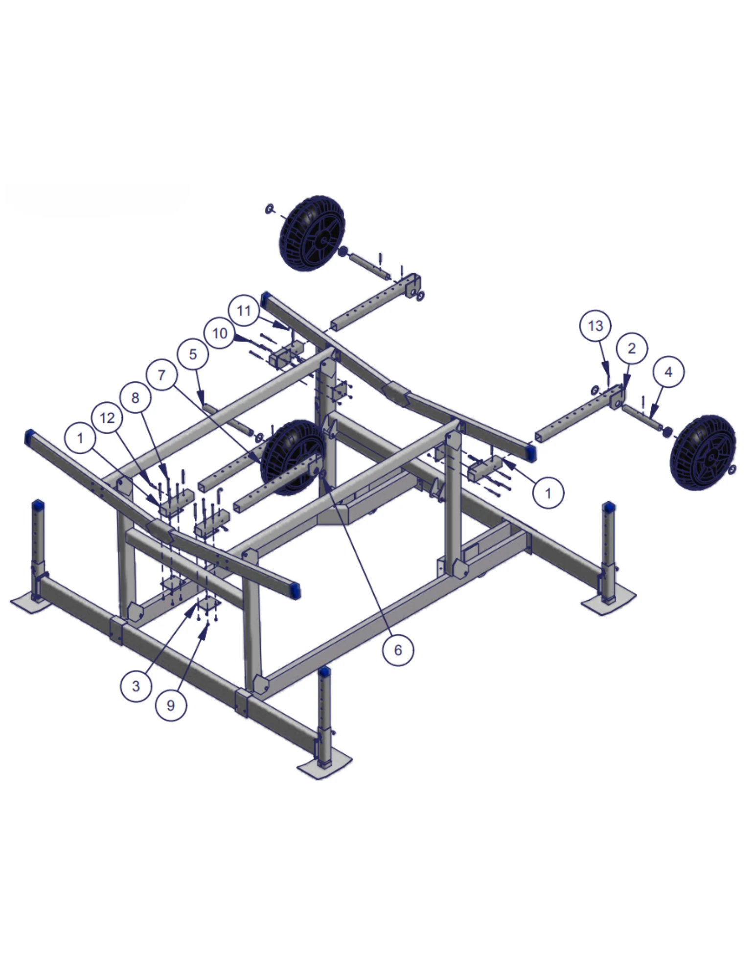Tri-Caddy Hardware replacement-parts diagram