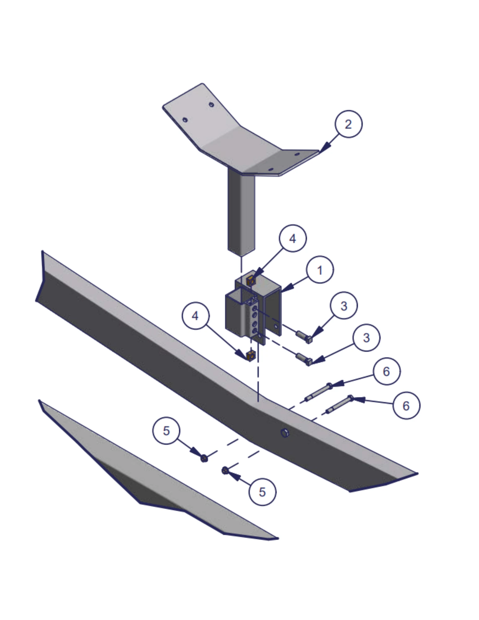 Tri-Toon Center Cradle replacement-parts diagram