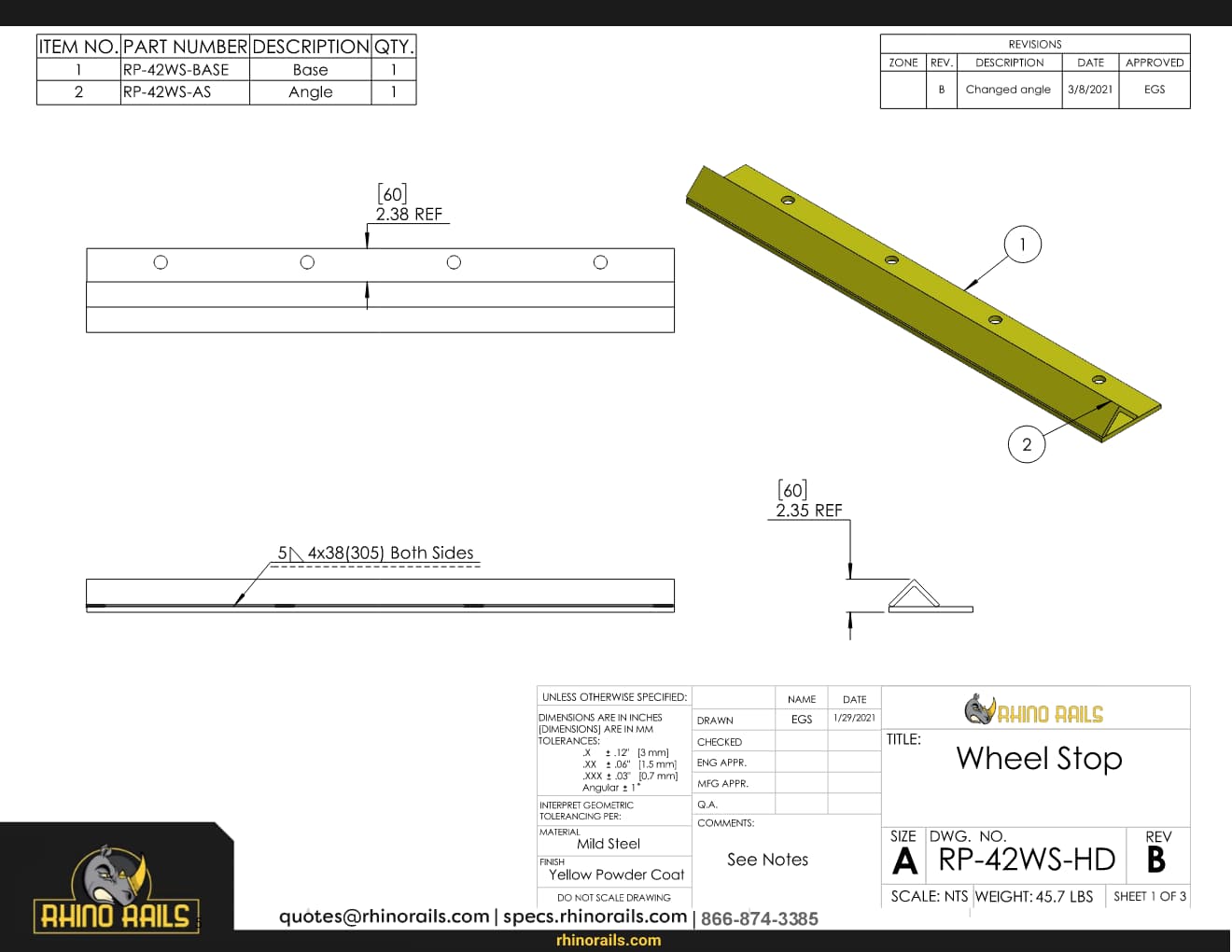 RR-RP-42WS-HD - Product Detail Drawing - Photo