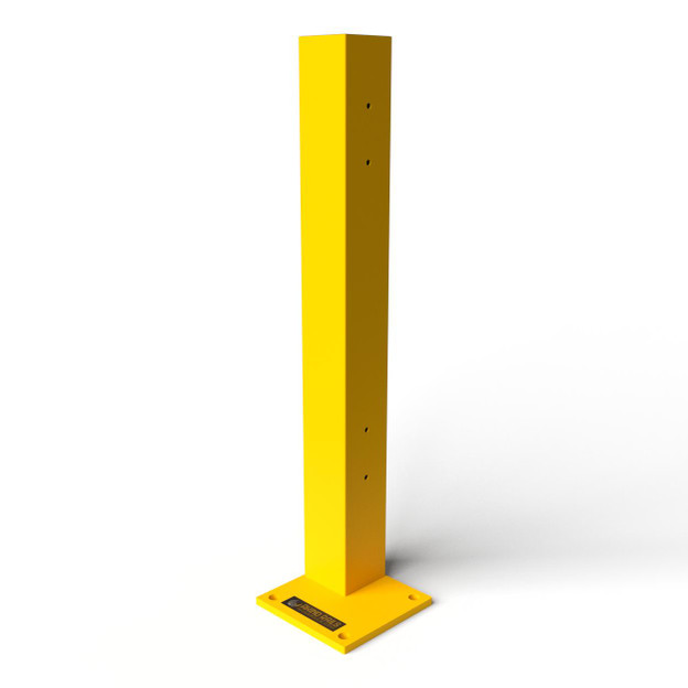 Rhino Rails 43in Guardrail Column with Corner Baseplate Rhino Rails 43in Guardrail Column with Corner Baseplate