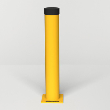 Rhino Rails 42in Tall Surface Mount Steel Bollard with Cap