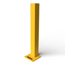 Rhino Rails 43in Guardrail Column with Offset Baseplate