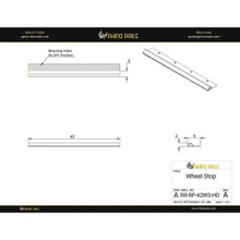 Rhino Rails RR-RP-42WS-HD  42in Forklift Wheel Stop  - Photo