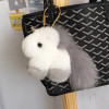 Fashion Key Chain Accessories Unicorn Plush Rex Rabbit Fur Keychain