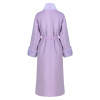 Violet Wool Coat Mink Trim