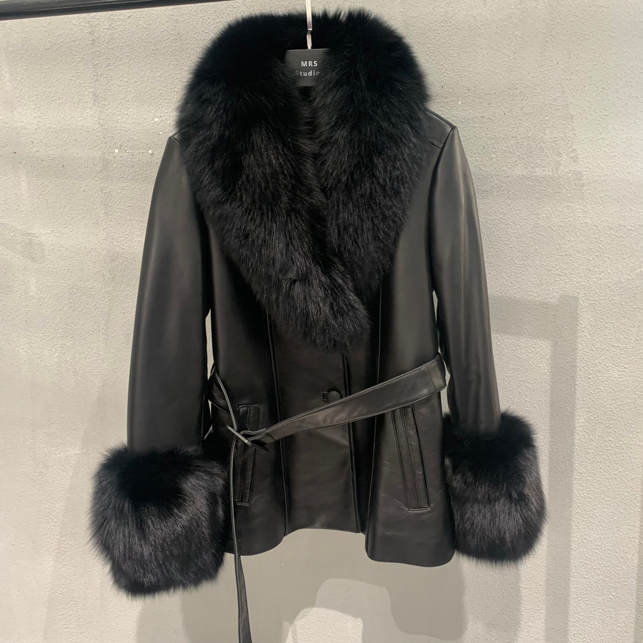 ジャケット・アウター mistreass Eco Fur Collarless Lady Coat MISTREASS】EcoFur Collarless Lady Coat Women's Collarless
