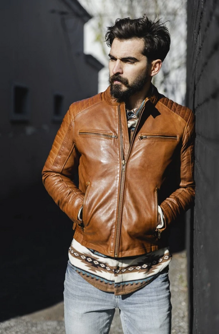 EGG GATHER LEATHER JACKET - アウター