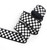 1.5" Black & White Check Webbing 2 Yd