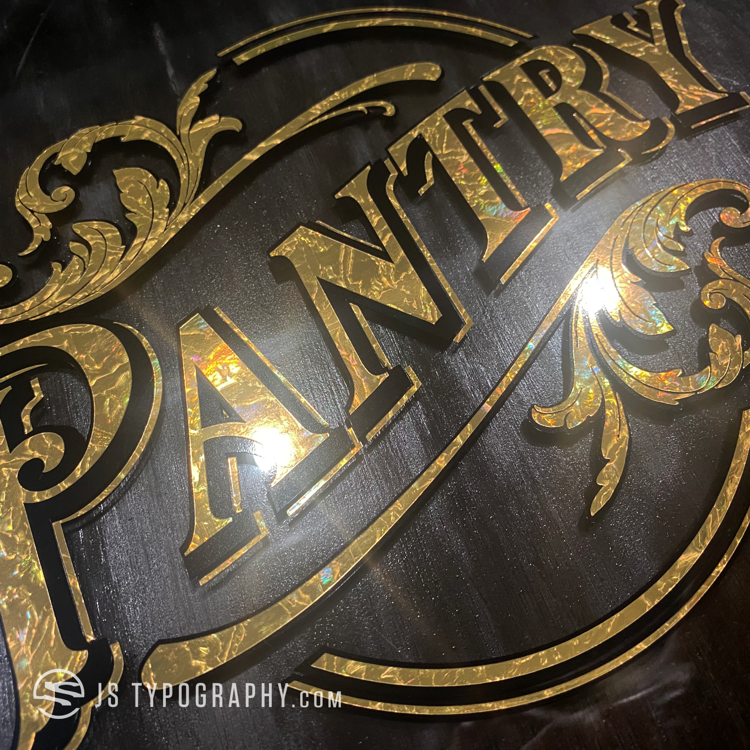 Pantry Circular Gold Decal - Thumbnail 3