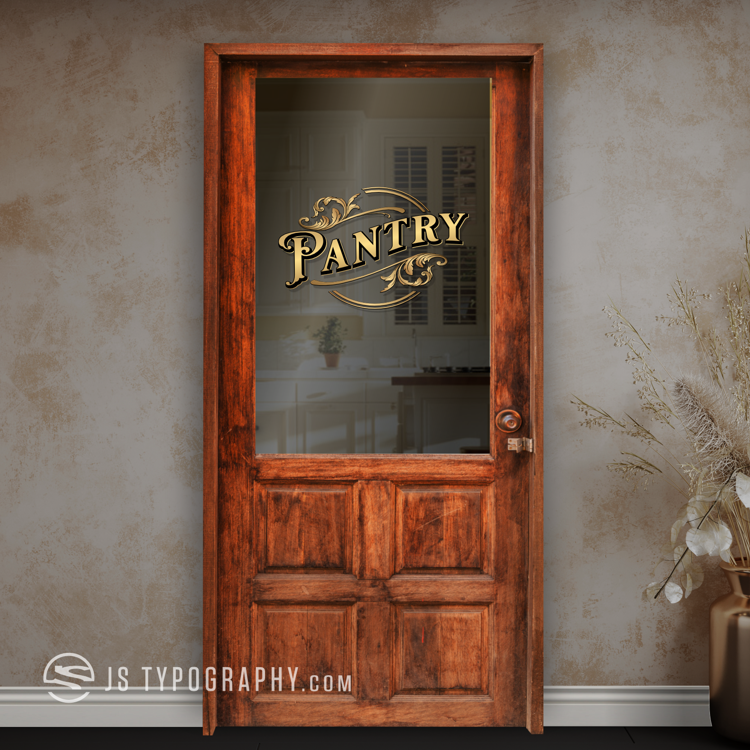 Pantry Circular Gold Decal - Thumbnail 2