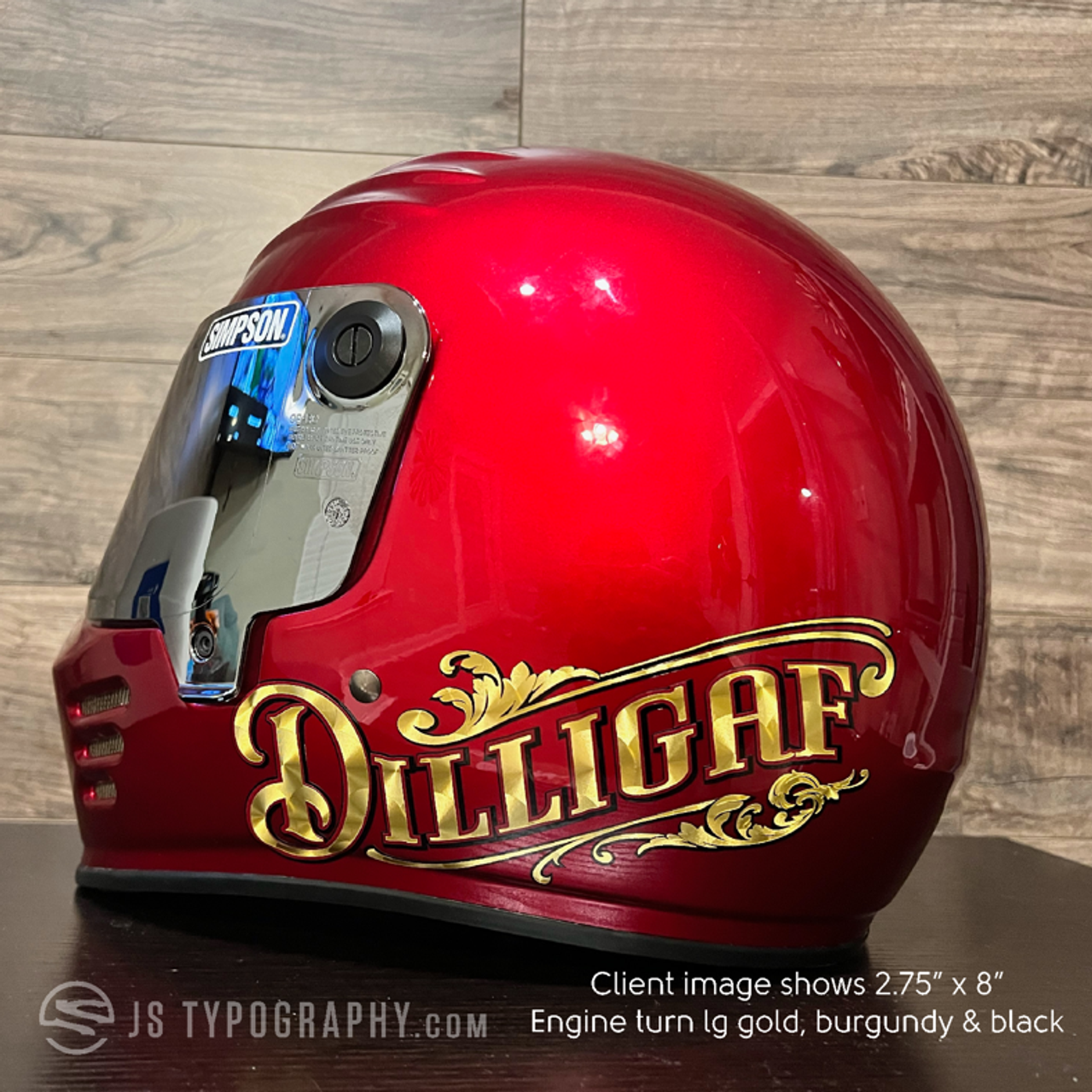 Floral Personalized Helmet decal - JS Typography Inc