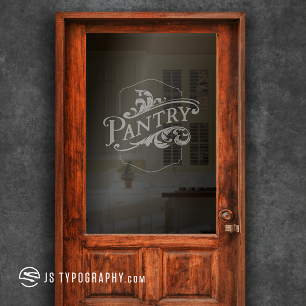 Frosted Pantry Decal Ornamental