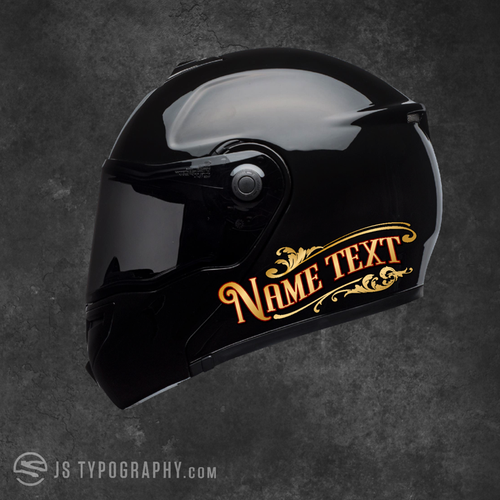 Personalized helmet decals.  Custom helmet stickers