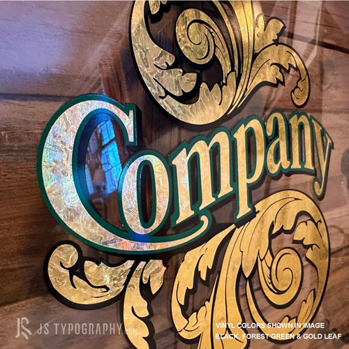Gold leaf store window signs.  Gold leaf lettering and gold window signs.
