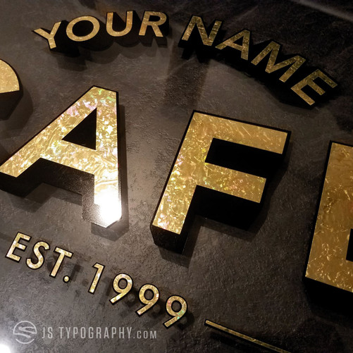 Custom Gold leaf lettering and signs