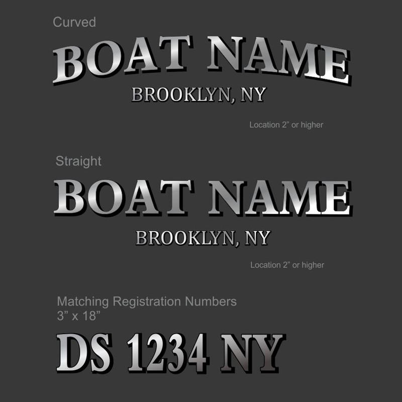 Custom boat decals and signs