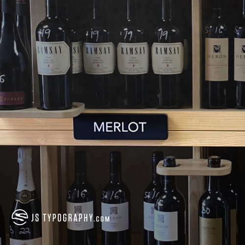 Wine Rack Name Signs JS Typography Inc