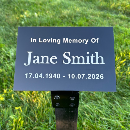 Heavy-Duty Temporary Grave Marker & Memorial Plaque