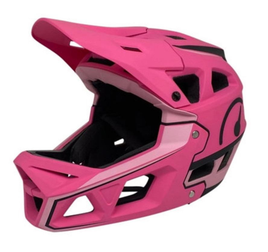 Kids Pink Revvi MTB Full Face Helmet - Main Image