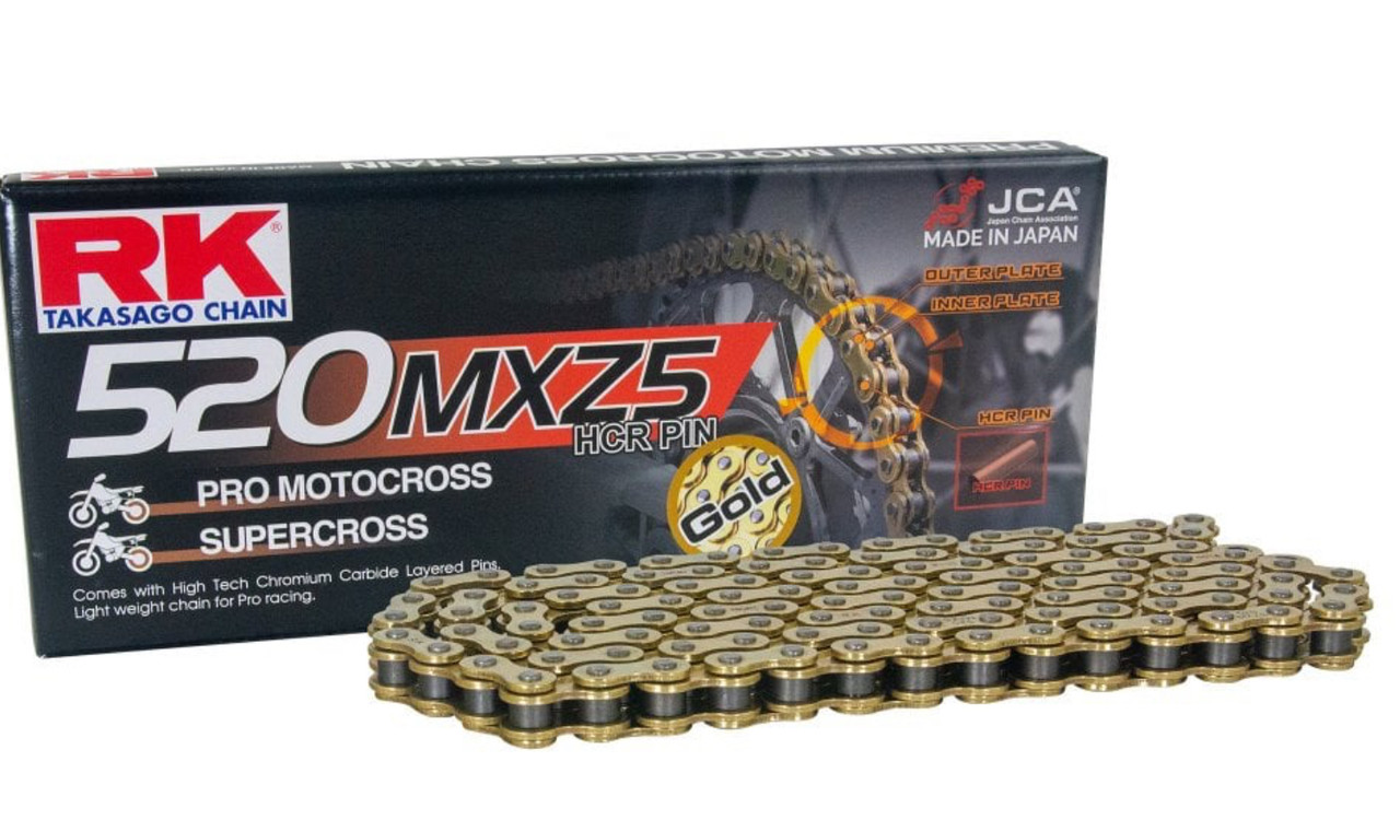 ＭＸ　ヴィンテージ RK 520 MXZ5 120 link Gold chain