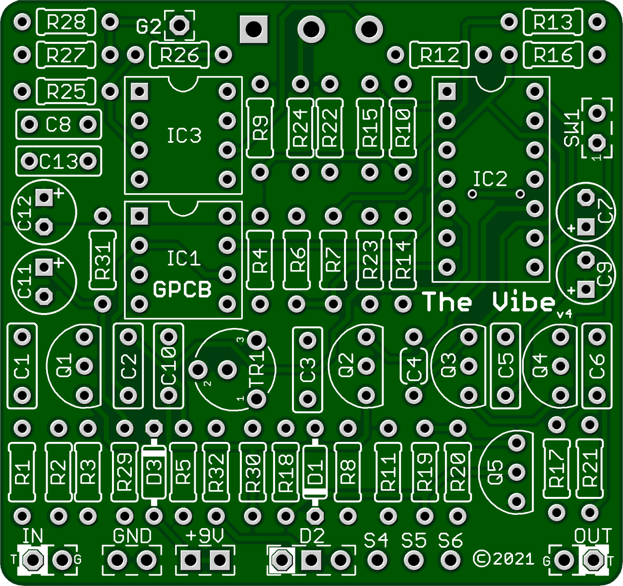 GuitarPCB 'The Vibe' Pedal Kit by Pedal Parts and Kits
